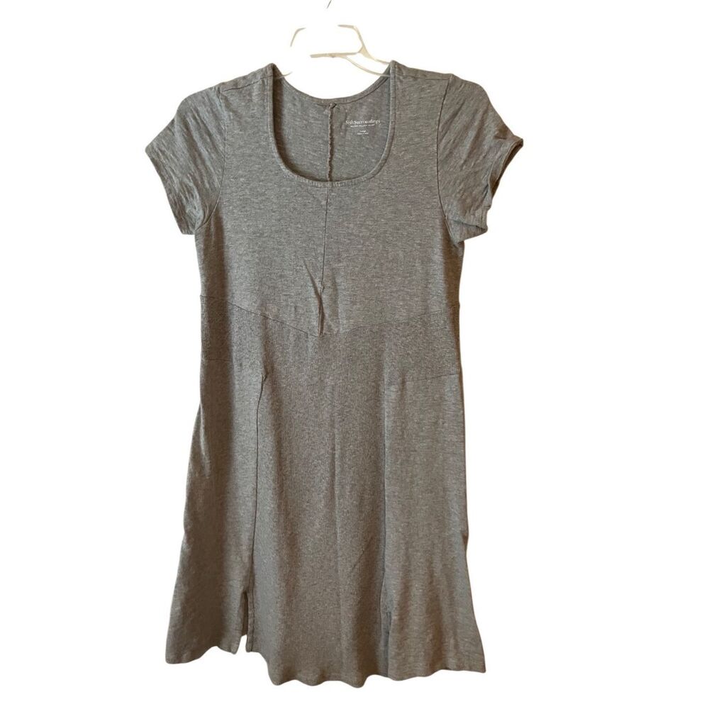 Soft Surroundings Gray Jersey Dress L